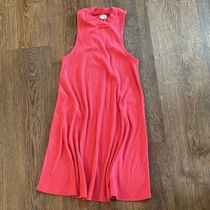 Belle Sky Coral Sleeveless Midi Dress